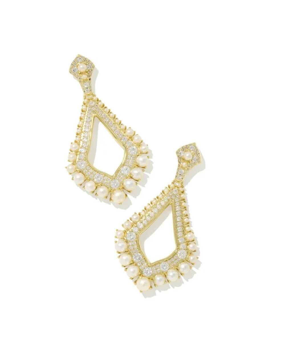 Kendra Scott Krista Gold Statement Earrings - One Size